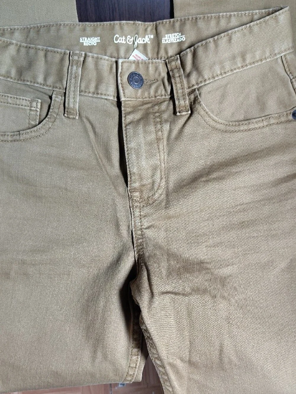 Cat & Jack Men’s Khaki Slim Straight Jeans